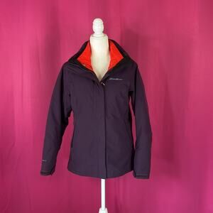 Eddie Bauer Weatheredge Plus down hybrid coat jacket, removeable vest - size med